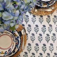 Thumbnail for Kolka Rectangle Square Tablecloth Table Cover Flower Pattern Dining Table Cloth - Grey