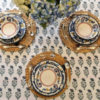 Thumbnail for Kolka Rectangle Square Tablecloth Table Cover Flower Pattern Dining Table Cloth - Grey