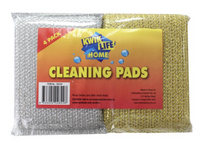 Thumbnail for 1 Pack of 4 Kwik Life Home Cleaning Pads Brush Scrubber Sponge Scourer