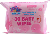 Thumbnail for Kwik Life Pk30 Baby Wipes With Sticky Top Alcohol Free Fragrance Free