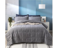 Thumbnail for D'Decor Queen Home Paisley 500 TC Cotton Jacquard Comforter Set Slate - Slate