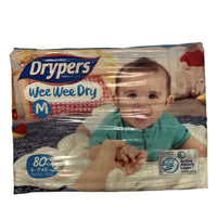 Thumbnail for 80pk Drypers Wee Wee Dry Disposable Diaper Nappies Nappy - Medium 6-11kg