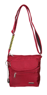Thumbnail for FIB Mens Crossbody Bag Shoulder Strap Satchel Travel Wallet - Burgundy