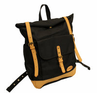 Thumbnail for FIB Water Resistant Backpack Canvas Dry Bag w Roll Top Closure - Black