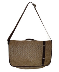 Thumbnail for FIB Canvas Messenger Bag Laptop Tablet Uni Shoulder Travel - Khaki