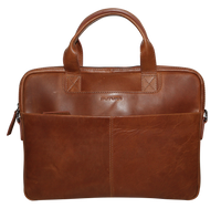 Thumbnail for Futura Mens Slimline Laptop Bag Satchel Handbag Handles College - Brown