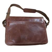Thumbnail for Futura Laptop Messenger Sling Bag Travel Computer Business Genuine Leather - Brown
