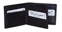 Thumbnail for Futura Futura Mens Harrison RFID Genuine Leather Wallet - Black