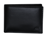 Thumbnail for Futura Futura Mens Harrison RFID Genuine Leather Wallet - Black