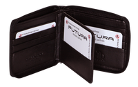 Thumbnail for Futura Mens RFID Protected Genuine Leather Wallet Zip Around - Brown