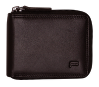 Thumbnail for Futura Mens RFID Protected Genuine Leather Wallet Zip Around - Brown