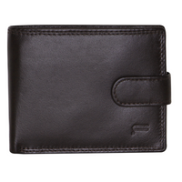Thumbnail for Futura Mens RFID Leather Coin Fold Over Wallet - Brown