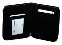 Thumbnail for Futura RFID Leather Zip Around Wallet - Black