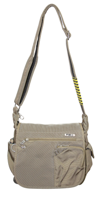 Thumbnail for FIB Mens Flapover Shoulder Bag Cross Body Travel Satchel Shoulder Strap - Sand