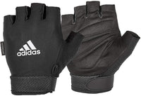 Thumbnail for Adidas Adjustable Essential Gloves Weight Lifting Gym Workout Training - Black - Small