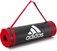 Thumbnail for Adidas Training 10mm Exercise Floor Mat Gym Thick Yoga Fitness Judo Pilates - Black/Red