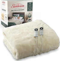Thumbnail for Sunbeam Sleep Perfect Wool Fleece Heated Soft Washable Blanket - King