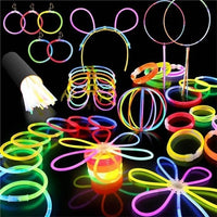 Thumbnail for 15 GLOW STICKS Party Light Glow In The Dark Rave NECKLACE Disco Bulk