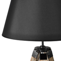 Thumbnail for LARGE TRIPOD FLOOR LAMP Linen Shade Modern Light Retro Vintage Wooden