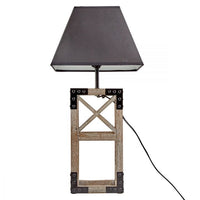 Thumbnail for Designer Wooden TABLE LAMP Modern Rustic Geo Industrial Retro  Desk Light