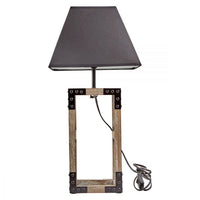 Thumbnail for Designer Wooden TABLE LAMP Modern Rustic Geo Industrial Retro  Desk Light