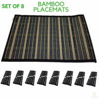 Thumbnail for Set of 8 BAMBOO PLACEMATS Dinner Table Decor Party Natural Party 45x30cm BULK