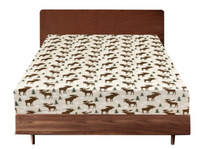 Thumbnail for Queen 100% Cotton Flannelette Fitted Bed Sheet Authentic Flannel - Beige Reindeer