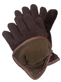 Thumbnail for DENTS Wool Gloves Winter w/ Warm Fleece Insulated Thermal Knitted - Brown