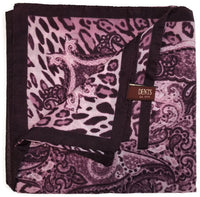 Thumbnail for DENTS Ladies Animal Print & Paisley Scarf MADE IN ITALY Womens Warm Winter - Amethyst