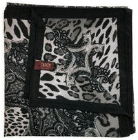 Thumbnail for DENTS Ladies Animal Print & Paisley Scarf MADE IN ITALY Womens Warm Winter - Black