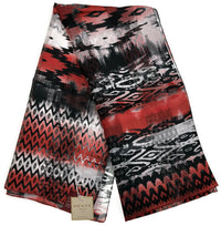 Thumbnail for DENTS Monotone Aztec Print Scarf Ladies Womens MADE IN ITALY Unlined Fine - Berry