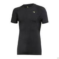 Thumbnail for Mens DIADORA Compression Short Sleeve T Shirt Top Gym Thermal - Black - S