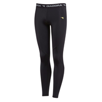Thumbnail for Kids DIADORA Compression Tights Long Johns Running Junior Boys Thermal - Black - 8