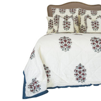 Thumbnail for Kolka Gulbahar Quilt 100% Cotton Spring Flowers Print - Queen size