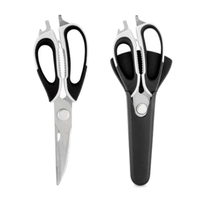 Thumbnail for 7 in 1 Multi Purpose Kitchen Super Scissors w/ Magnetic Case for Meat Nuts