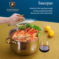 Thumbnail for Kaisa Villa 5.8 Litre Casserole Pot Stainless Steel Induction Cooking Stock Stew
