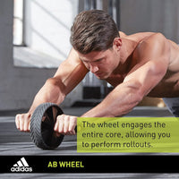 Thumbnail for Adidas Ab Wheel Abdominal Core Strength Trainer Gym Fitness Exerciser Roller