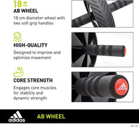Thumbnail for Adidas Ab Wheel Abdominal Core Strength Trainer Gym Fitness Exerciser Roller