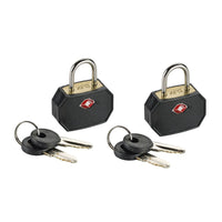 Thumbnail for 1 Pack of 2 Lewis N. Clark TSA Key Locks Luggage Travel Padlock Keyed - Black