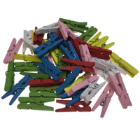 Thumbnail for 200pc Set Mini Wooden Pegs Craft Scrapbook Shower Clothes Pin 25mm