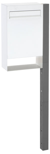 Thumbnail for Sandleford Free Standing Letter Box Post Mount w/ Post & Key Lockable - White/Grey