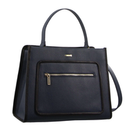 Thumbnail for Morrissey Ladies Italian Structured Leather Tote Bag Handbag Womens - Navy