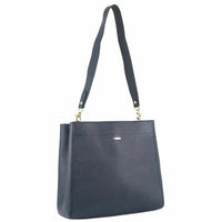 Thumbnail for Morrissey Ladies Italian Structured Leather Cross Body Handbag Bag Womens - Navy