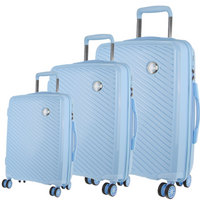 Thumbnail for Pierre Cardin Inspired Milleni Hardshell 3-Piece Luggage Bag Set Travel Suitcase - Blue