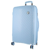 Thumbnail for Pierre Cardin Inspired Milleni Checked Luggage Bag Travel Carry On Suitcase 75cm (124L) - Blue