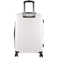 Thumbnail for Pierre Cardin Inspired Milleni Checked Luggage Bag Travel Carry On Suitcase 75cm (124L) - White