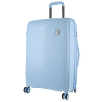 Thumbnail for Pierre Cardin Inspired Milleni Checked Luggage Bag Travel Carry On Suitcase 65cm (82.5L) - Blue