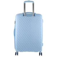 Thumbnail for Pierre Cardin Inspired Milleni Checked Luggage Bag Travel Carry On Suitcase 65cm (82.5L) - Blue