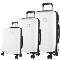 Thumbnail for Pierre Cardin Inspired Milleni Hardshell 3-Piece Luggage Bag Set Travel Suitcase - White