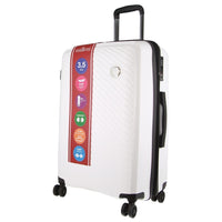 Thumbnail for Monaco Checked Luggage Bag Travel Carry On Suitcase 65cm (82.5L) - White